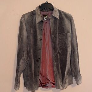 Men's Leather Shirt Jacket